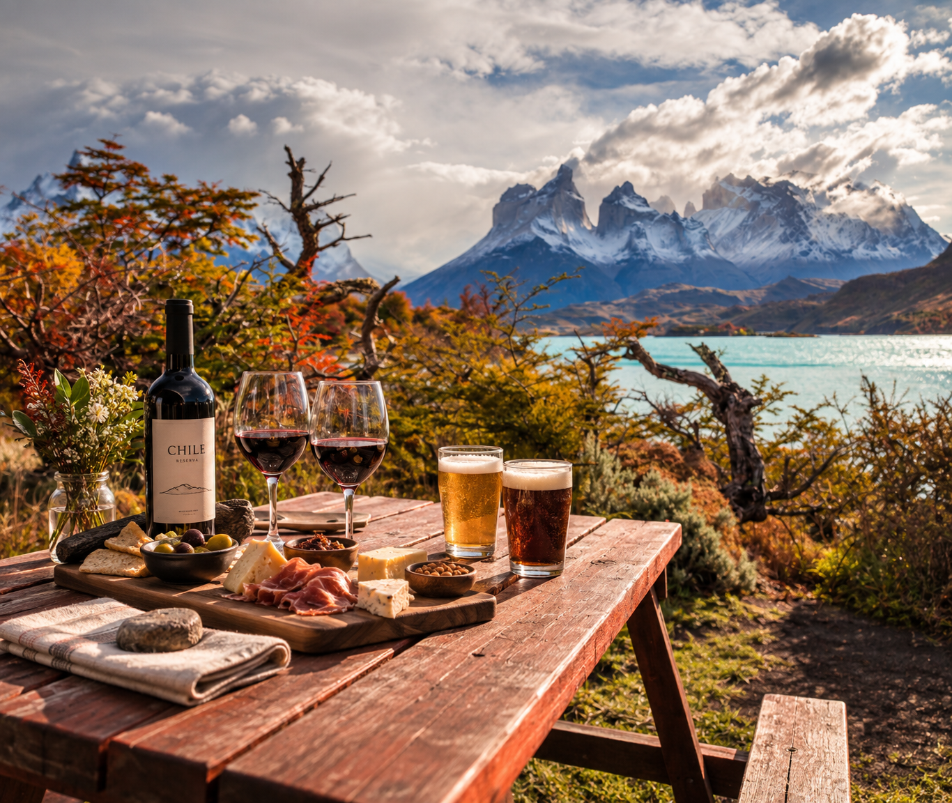 Private wine and craft beer tasting in Patagonia